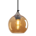 Adjustable Cord Single Hanging Modern Globe Glass Pendant Light