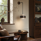 Wabi Sabi Tiered Travertine LED Wall Sconce