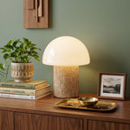 Wabi Sabi Mushroom Travertine Table Lamp
