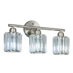 Modern Linear Fluted Crystal Bathroom Vanity Light