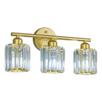 Modern Linear Fluted Crystal Bathroom Vanity Light