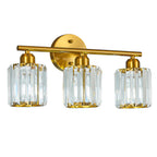 Modern Linear Fluted Crystal Bathroom Vanity Light