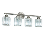 Modern Linear Fluted Crystal Bathroom Vanity Light