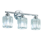 Modern Linear Fluted Crystal Bathroom Vanity Light