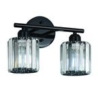 Modern Linear Fluted Crystal Bathroom Vanity Light