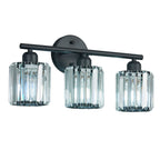 Modern Linear Fluted Crystal Bathroom Vanity Light