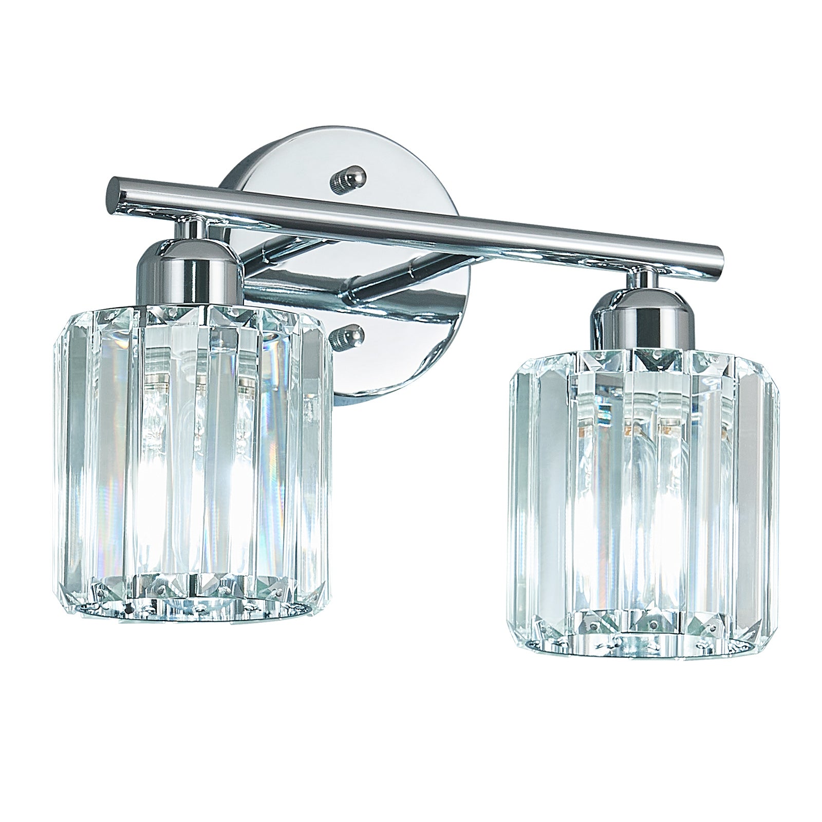 Modern Linear Fluted Crystal Bathroom Vanity Light