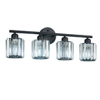 Modern Linear Fluted Crystal Bathroom Vanity Light