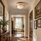 Modern Disc Travertine Flush Mount Ceiling Light