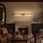 Wabi Sabi Long Linear Travertine LED Wall Sconce