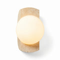 Wabi Sabi Sphere Travertine Wall Sconce