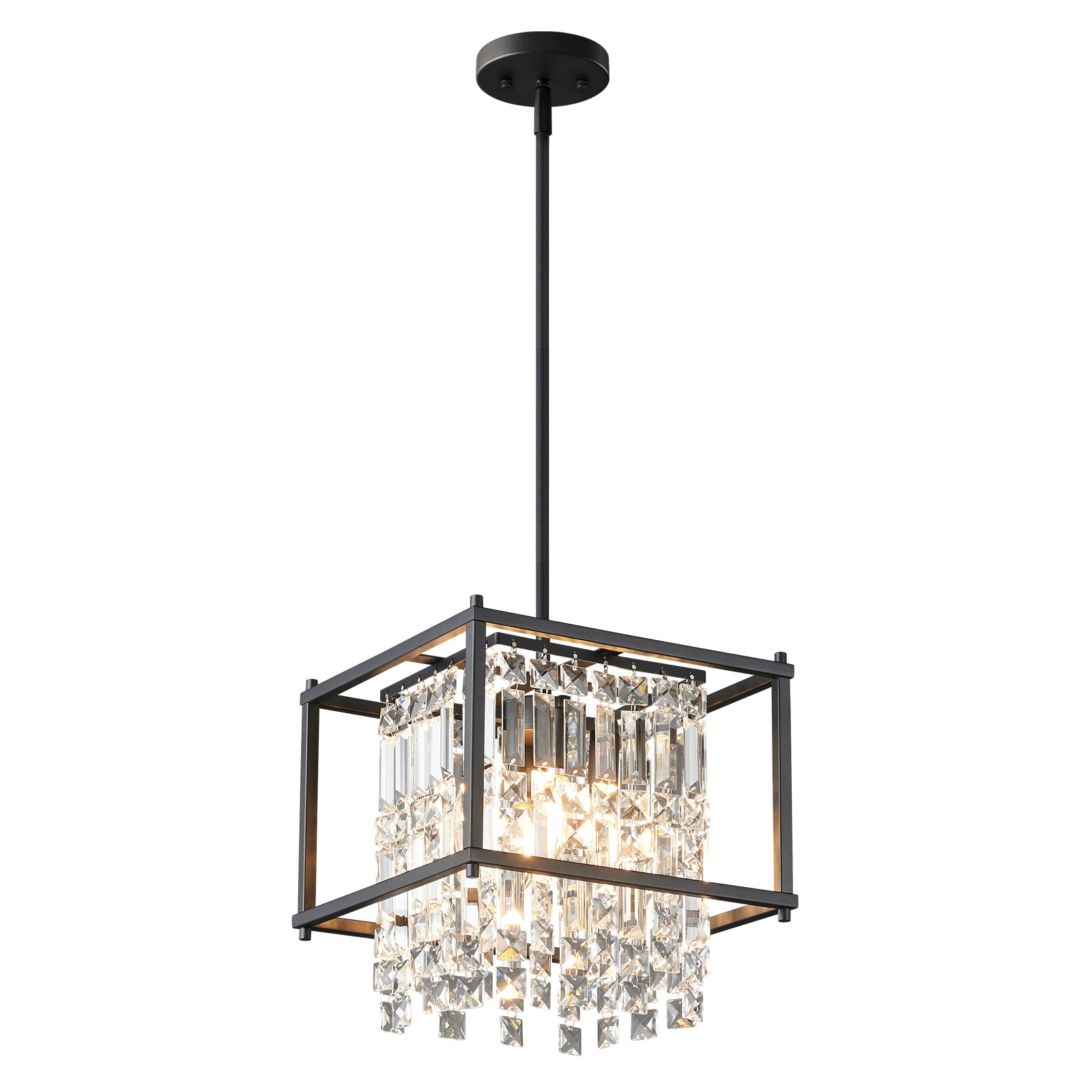 Modern Farmhouse Style Geometric Crystal Chandelier