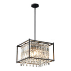 Modern Farmhouse Style Geometric Crystal Chandelier