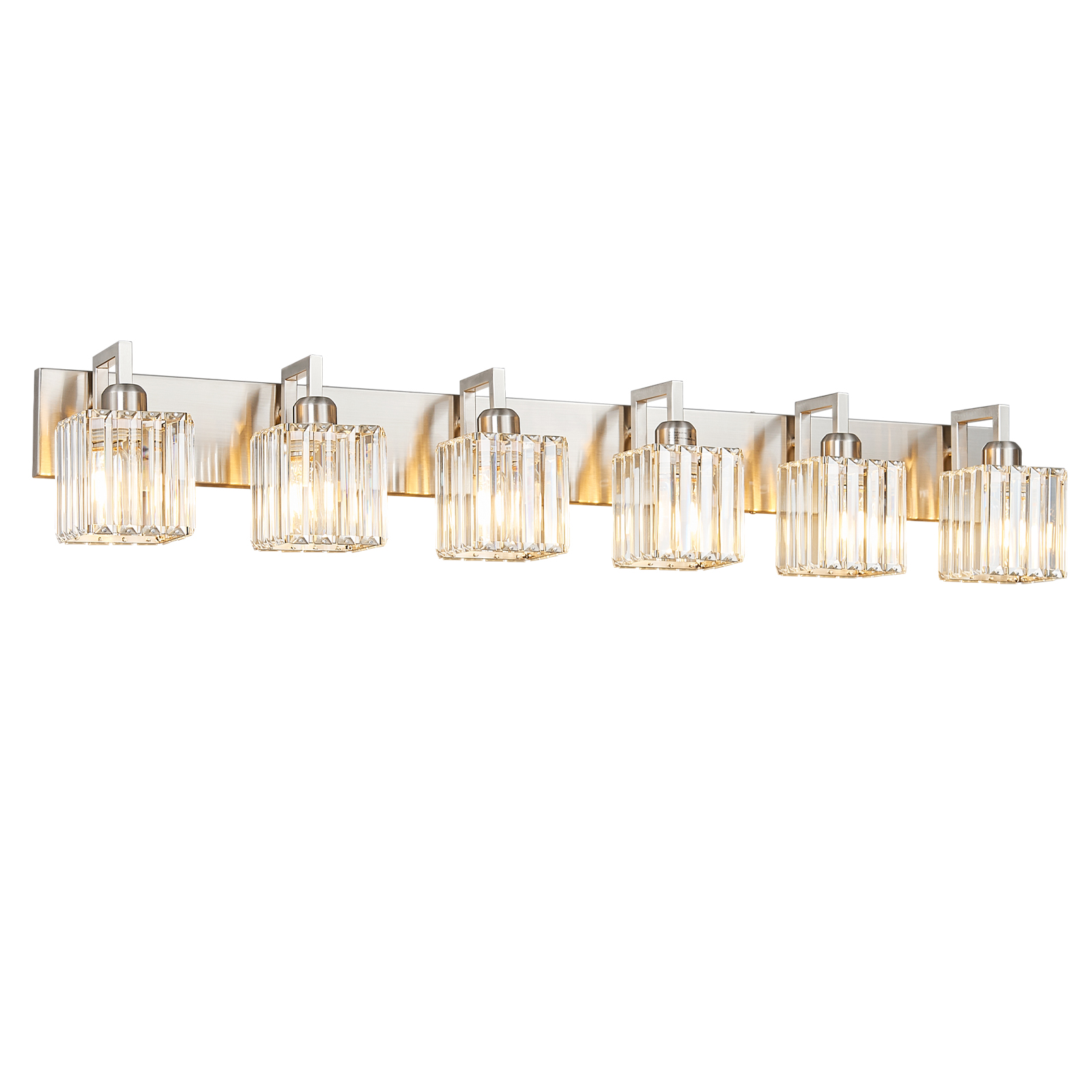 Modern Minimalist Vertical Rectangular Crystal Bathroom Vanity Light