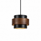 Modern Tiered Cylinder Travertine Pendant Light