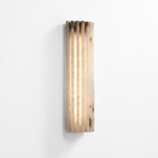 Vertical Ribbed Stone Alabaster LED Wall Sconce for Bedrooms