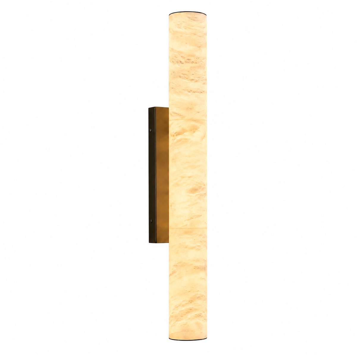 Slim Cylinder Natural Stone Alabaster LED Wall Light for Hallways