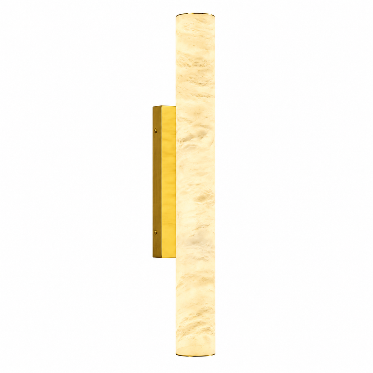 Slim Cylinder Natural Stone Alabaster LED Wall Light for Hallways