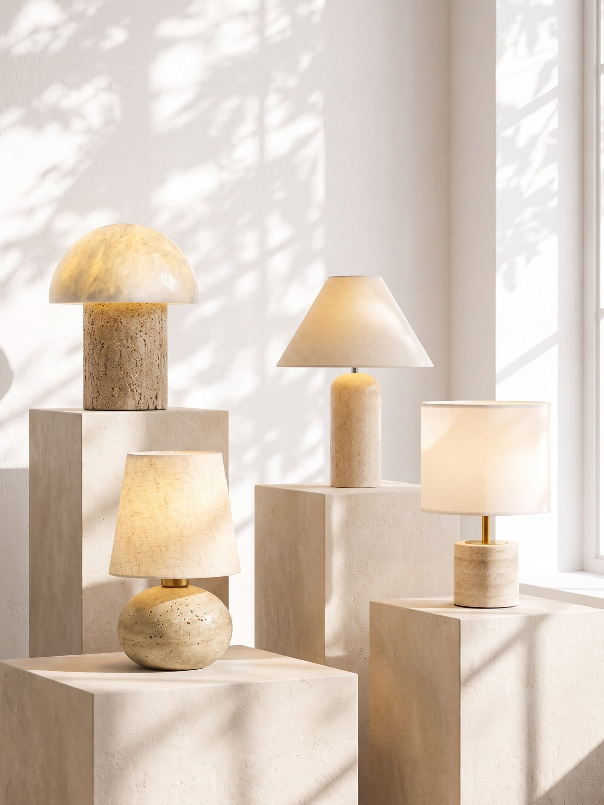 Travertine Table Lights