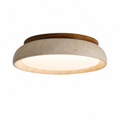 Modern Round Travertine Flush Mount LED Ceiling Light