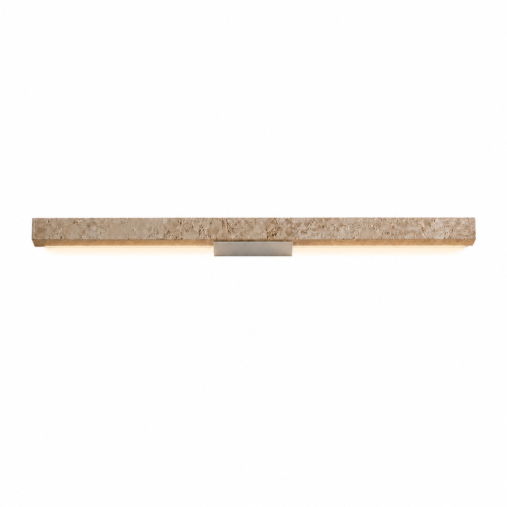 Wabi Sabi Long Linear Travertine LED Wall Sconce