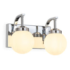 Modern Opal Globe Milky Glass Bathroom Vanity Light