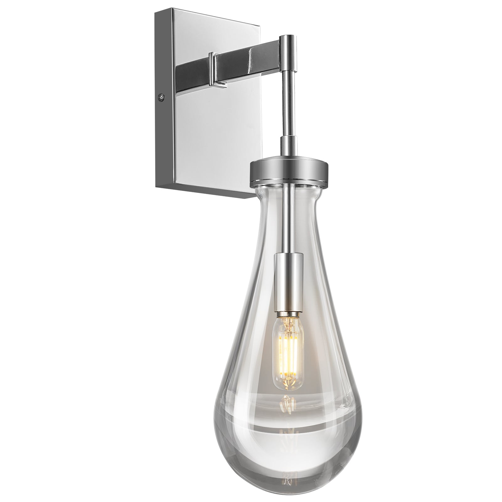 Modern Luxury Swing Arm Raindrop Glass Wall Sconces