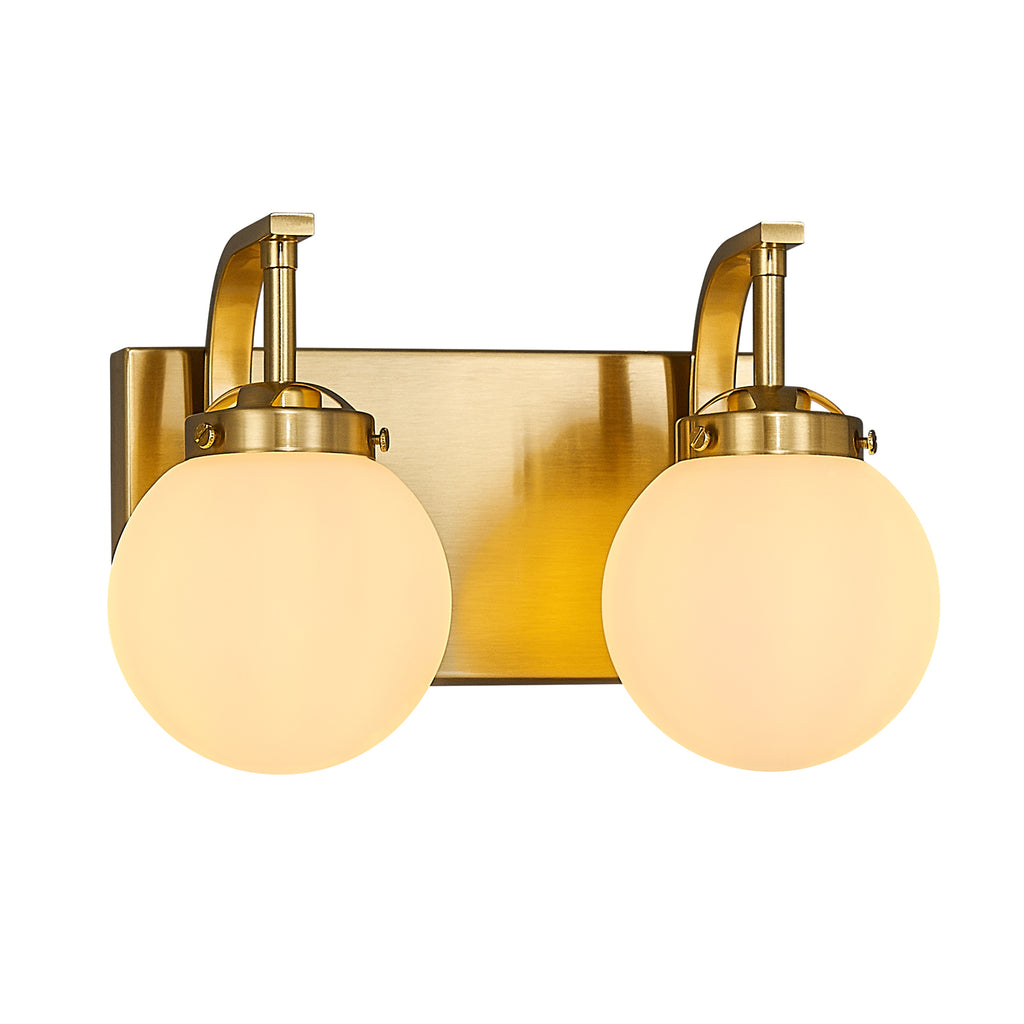 Modern Opal Globe Milky Glass Bathroom Vanity Light
