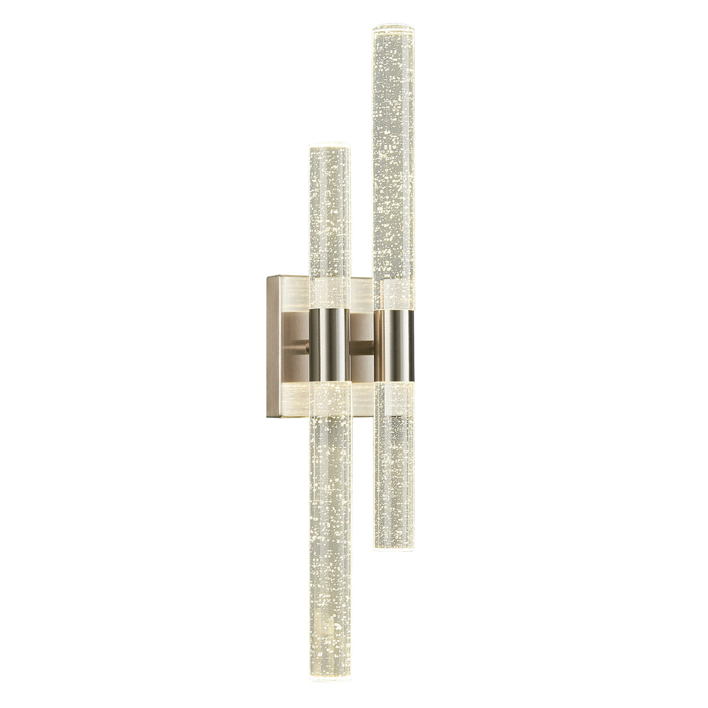 Contemporary Luxury Asymmetric Dual Bubble Crystal Tube LED Wall Sconce