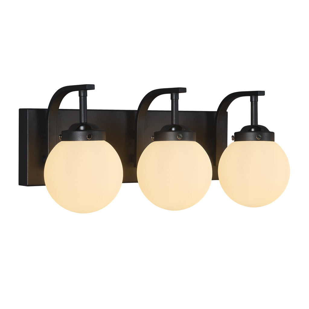 Modern Opal Globe Milky Glass Bathroom Vanity Light