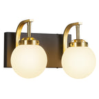 Modern Opal Globe Milky Glass Bathroom Vanity Light