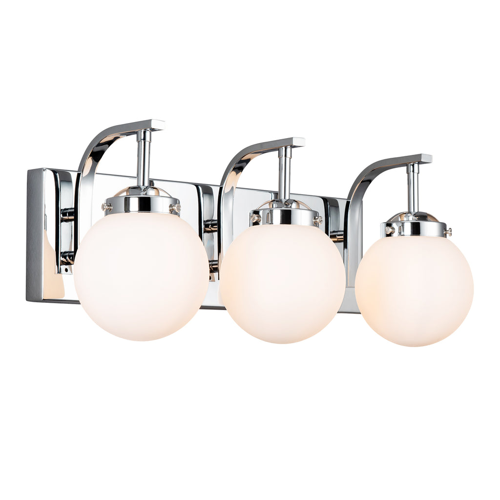 Modern Opal Globe Milky Glass Bathroom Vanity Light