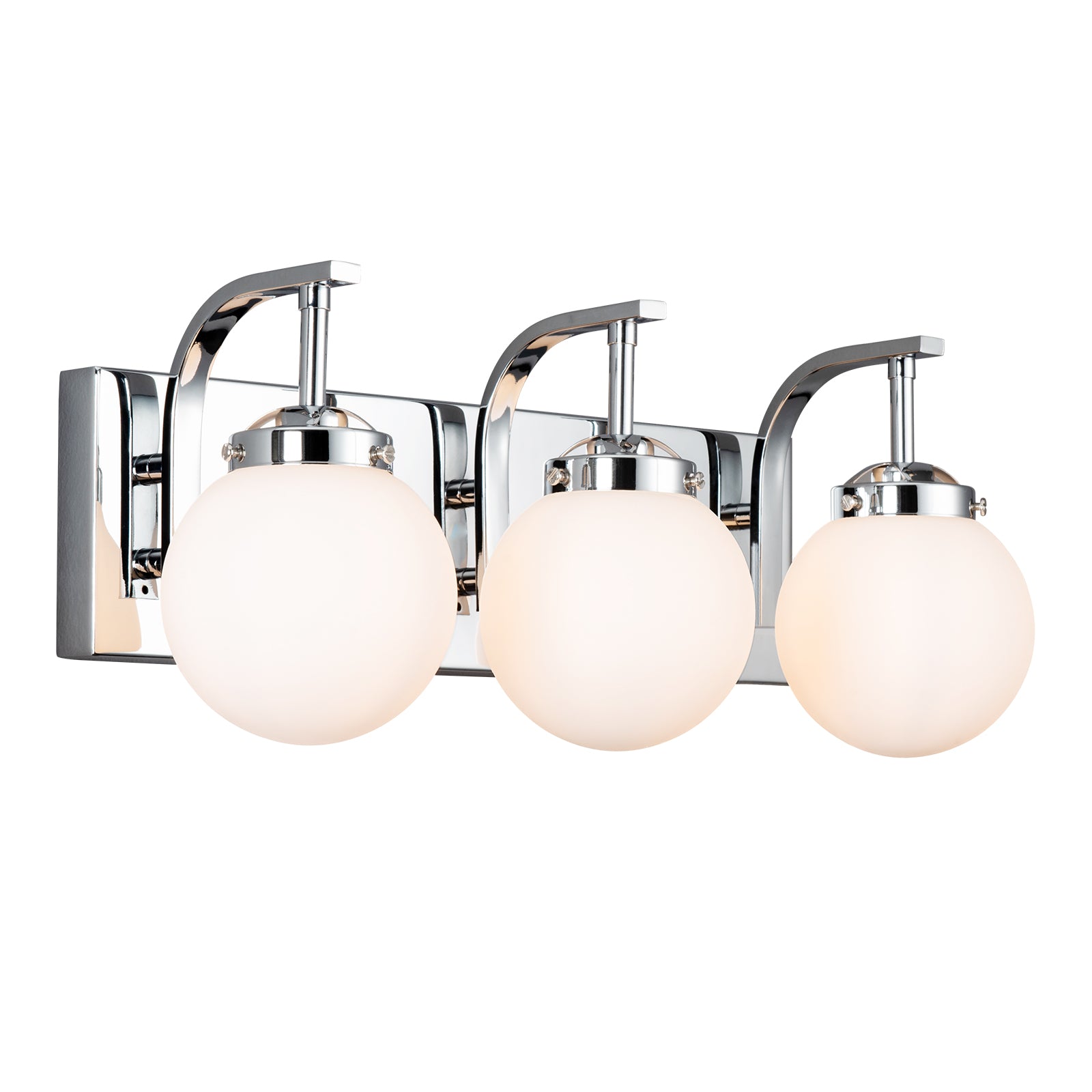 Modern Opal Globe Milky Glass Bathroom Vanity Light