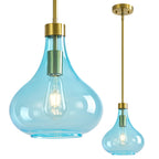 Modern Teardrop Shaped Glass Hanging Single Pendant Light