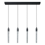 Modern Cylinder Bubble Linear Hanging Crystal LED Pendant Light