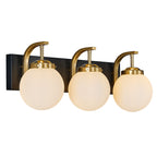 Modern Opal Globe Milky Glass Bathroom Vanity Light