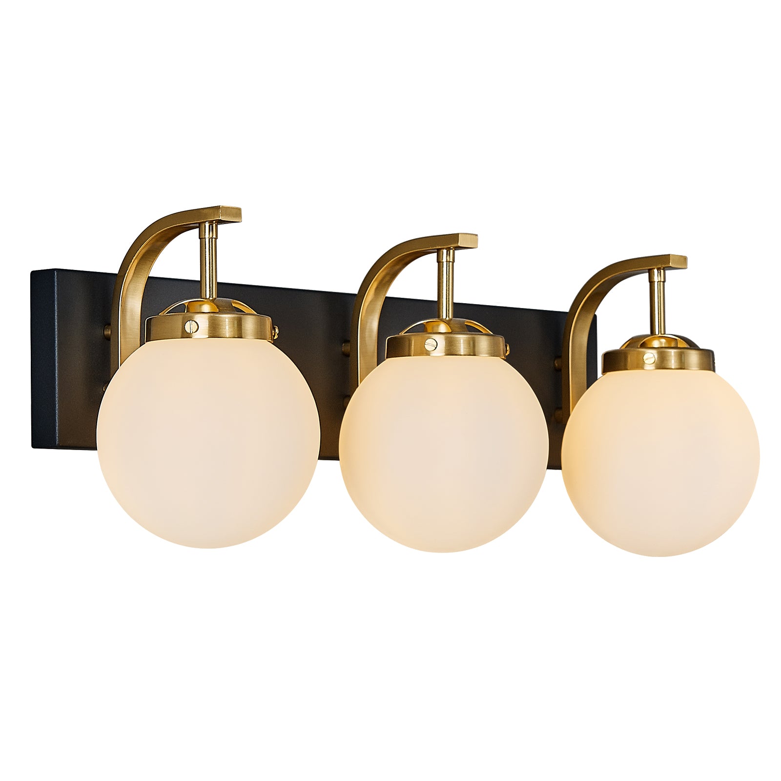 Modern Opal Globe Milky Glass Bathroom Vanity Light