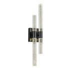 Contemporary Luxury Asymmetric Dual Bubble Crystal Tube LED Wall Sconce