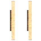 Minimalist Long Cylinder Natural Alabaster Stone LED Wall Sconce