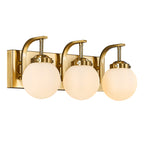 Modern Opal Globe Milky Glass Bathroom Vanity Light