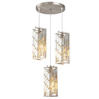 Luxury Frame Rectangular Crystal Linear Pendant Light
