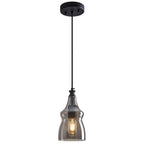 Contemporary Industrial Glass Pendant Light in Multiple Shapes