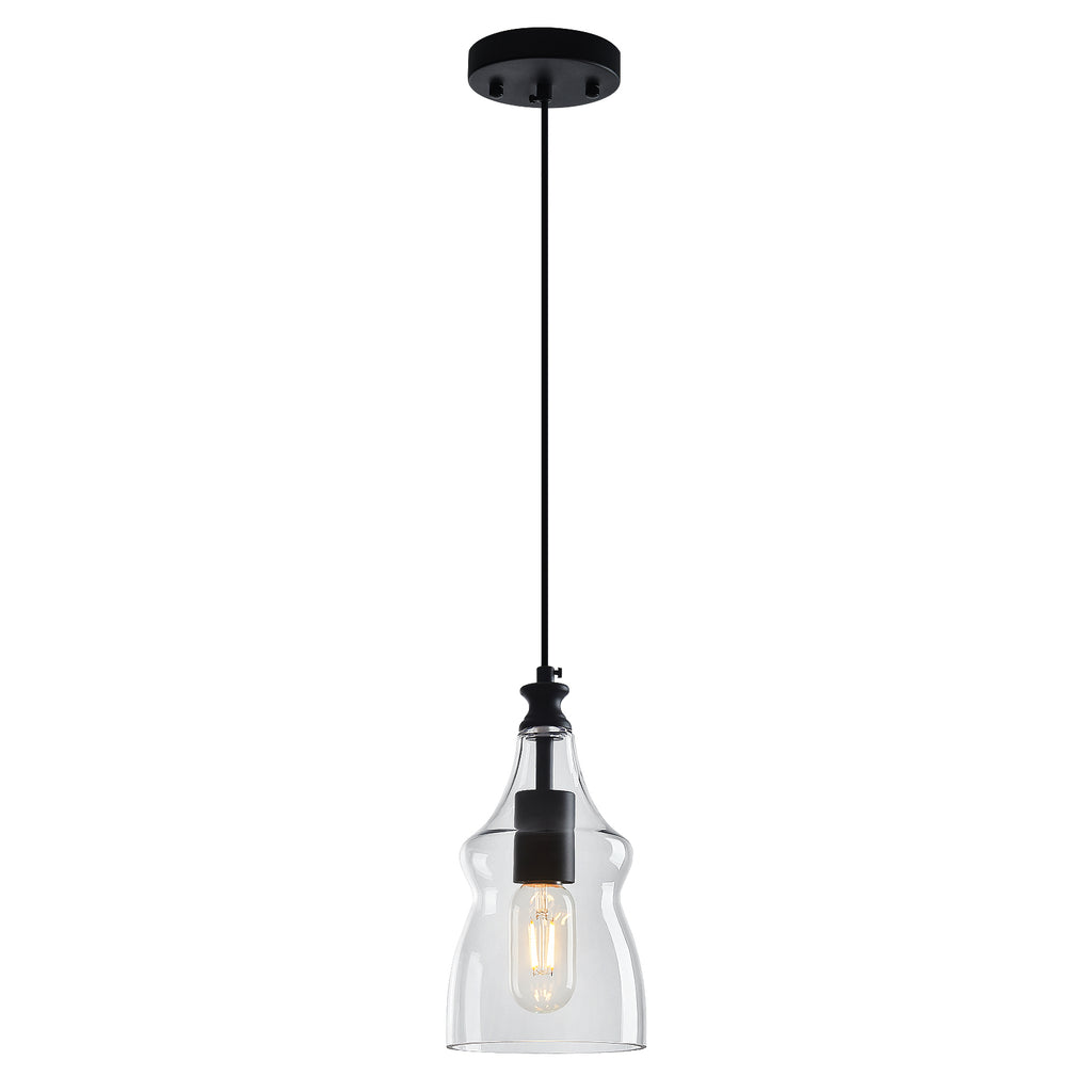 Contemporary Industrial Glass Pendant Light in Multiple Shapes