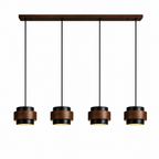 Modern Tiered Cylinder Travertine Pendant Light