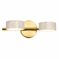 Modern Double Cylinder Travertine LED Vanity Wall Light