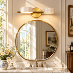 Modern Double Cylinder Travertine LED Vanity Wall Light