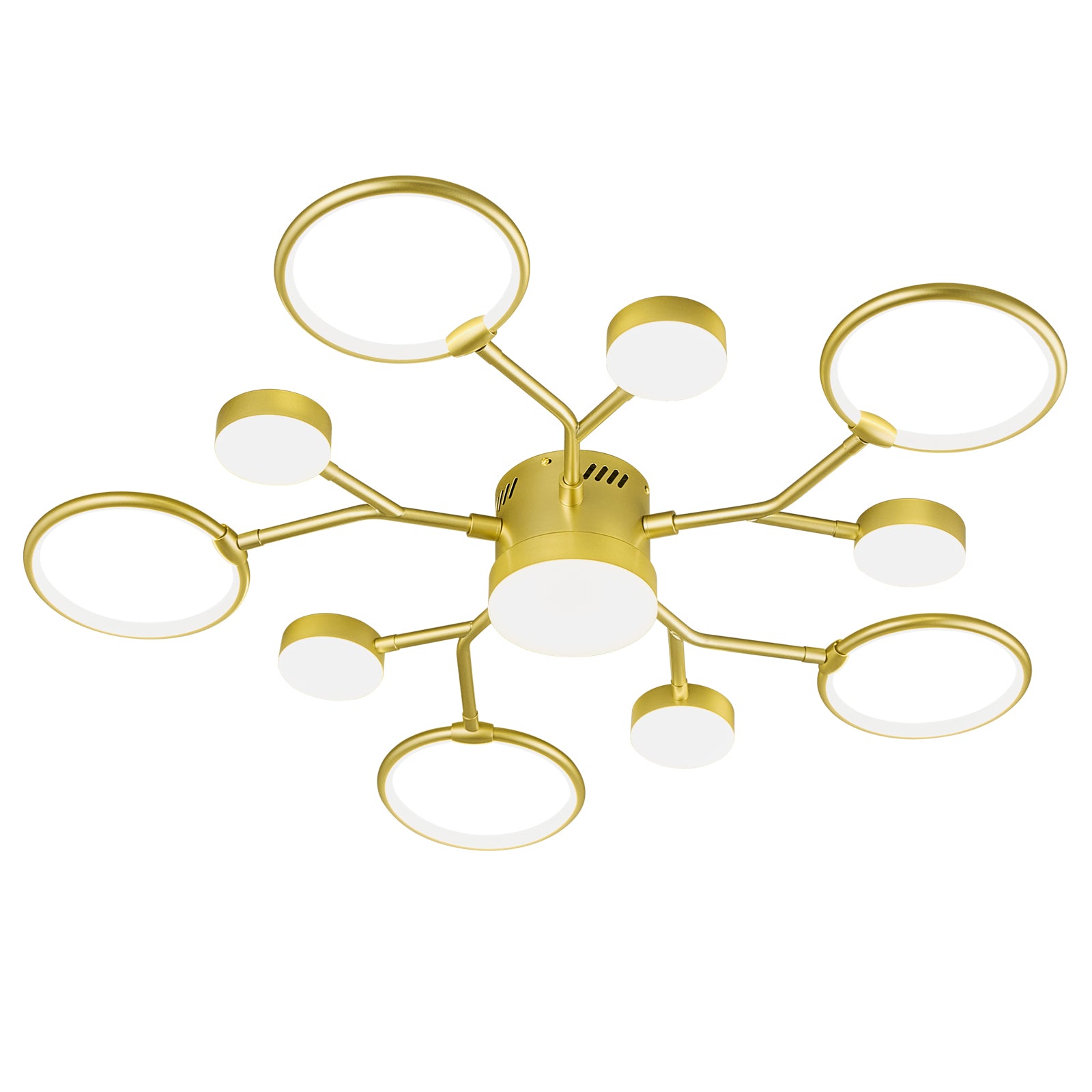 Modern Gold Branch Semi Flush Mount LED Ceiling Light