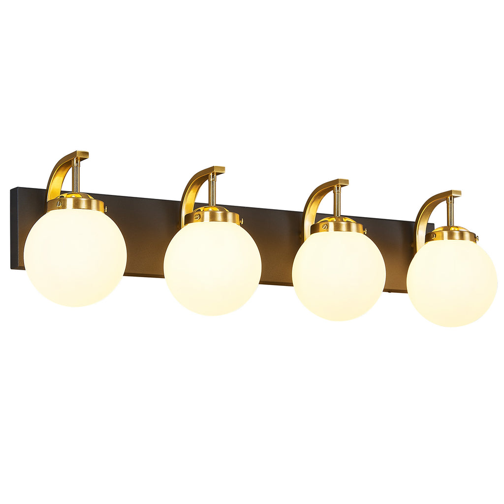 Modern Opal Globe Milky Glass Bathroom Vanity Light