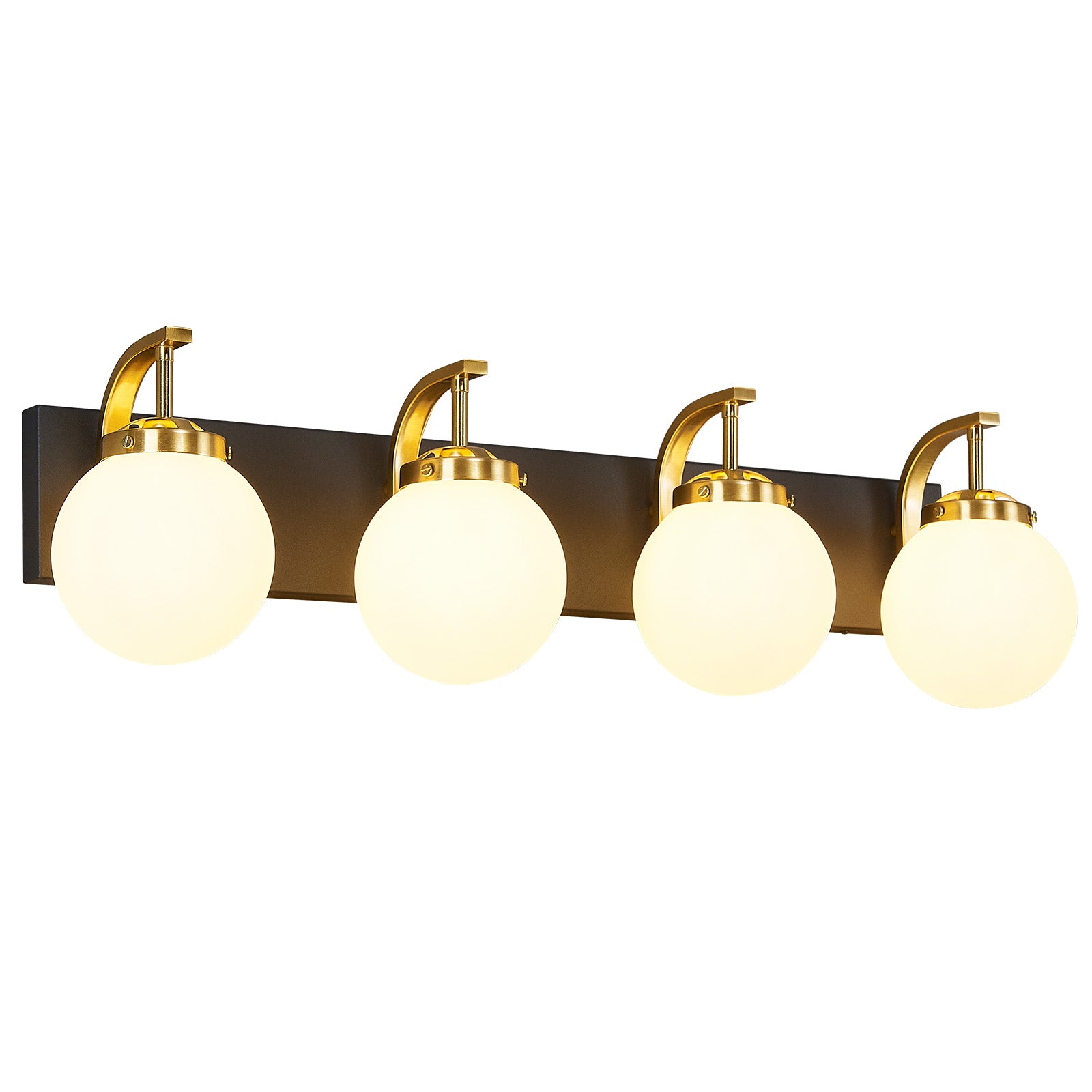 Modern Opal Globe Milky Glass Bathroom Vanity Light