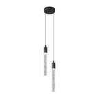 Modern Cylinder Bubble Linear Hanging Crystal LED Pendant Light